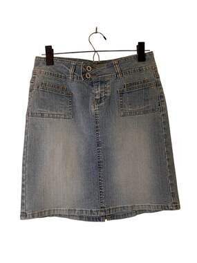 Angels Jeans Blue Denim Pencil Skirt Women Sz 3